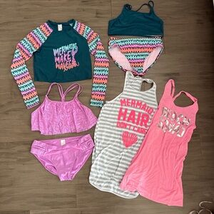 Cat & Jack girls XXL swim bundle size 18